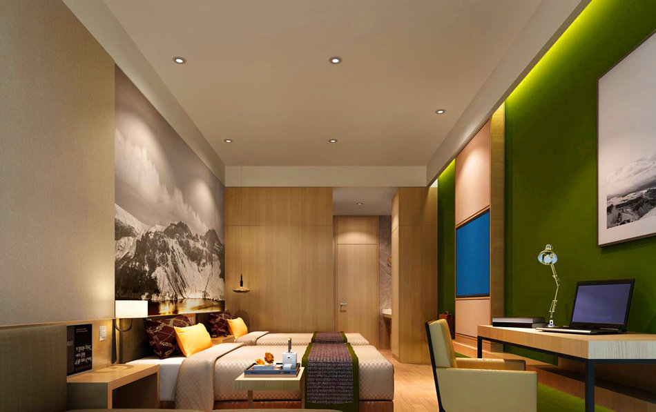 鄭州亞朵連鎖商務酒店裝修設計效果圖