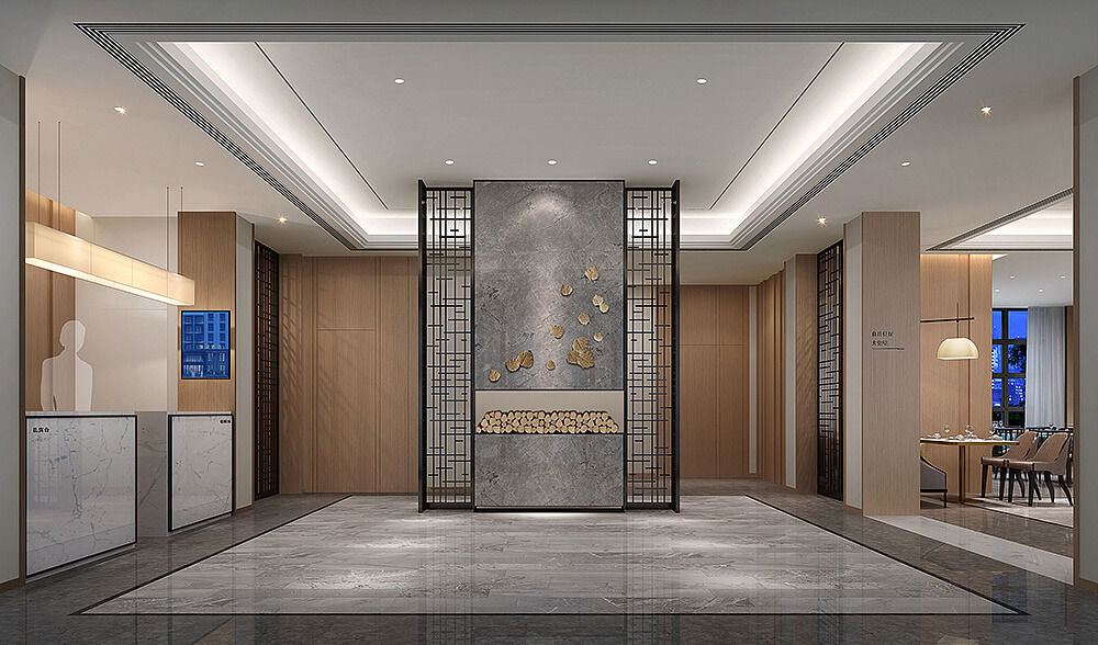 開封輕驛簡約風商務酒店裝修設計方案效果圖