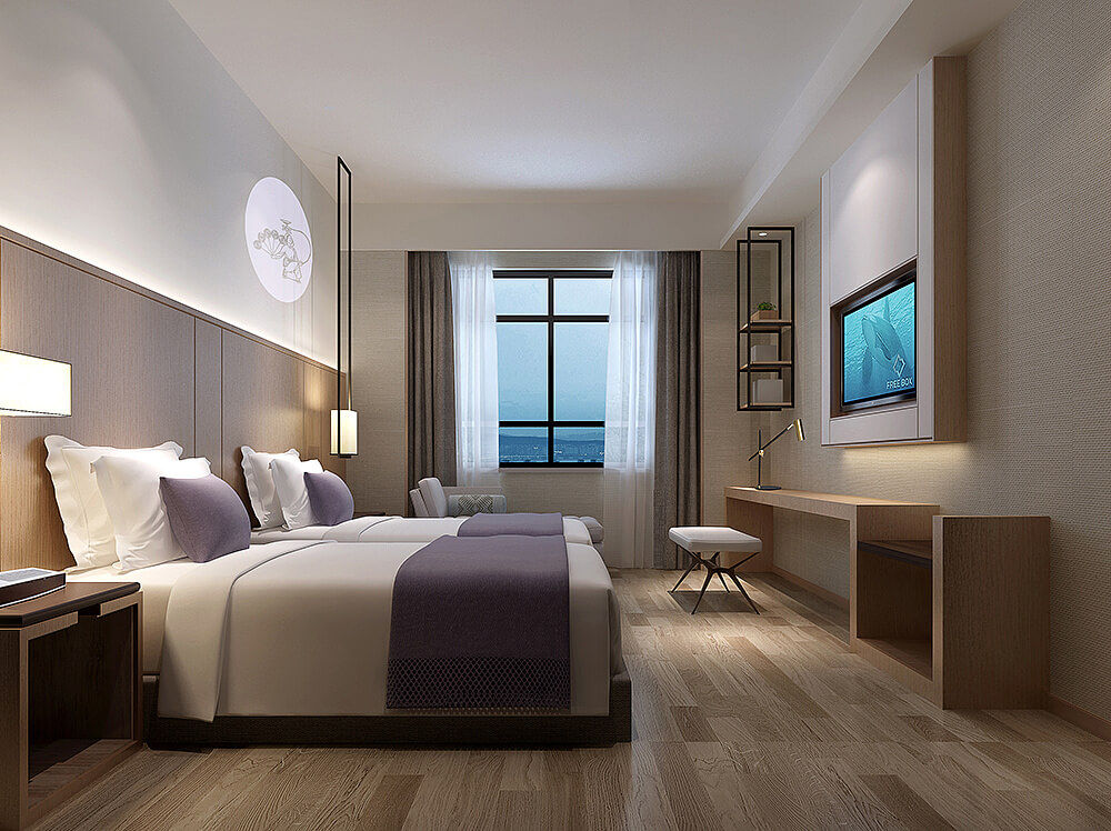 開封輕驛簡約風商務酒店裝修設計方案效果圖