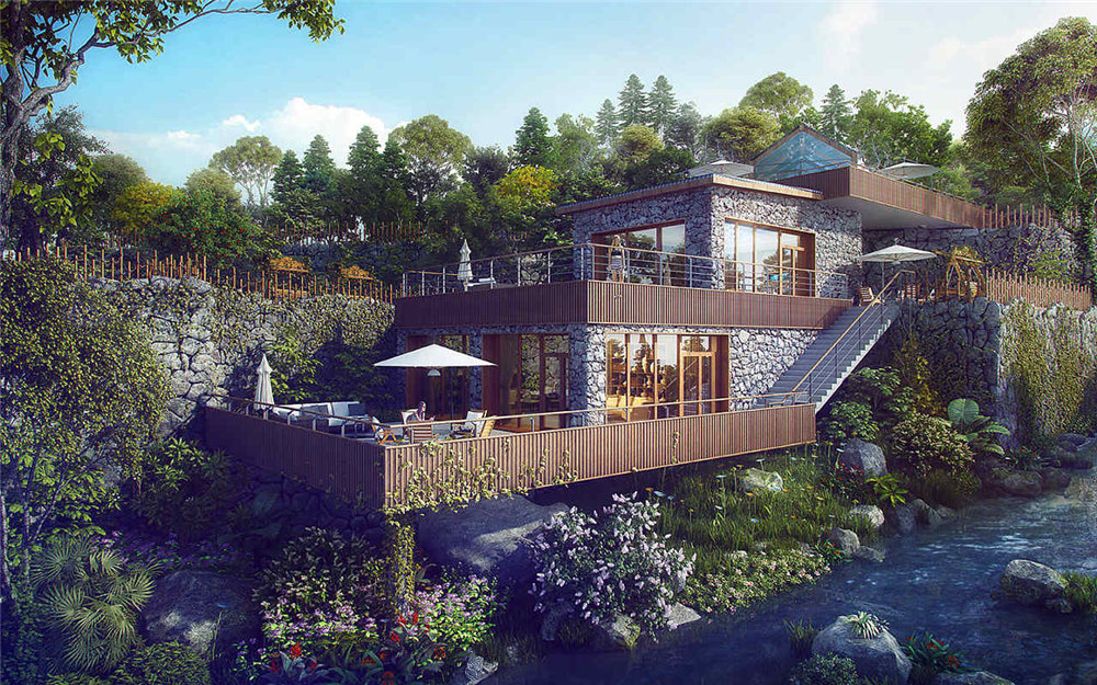 泰山生態(tài)度假酒店概念設計方案效果圖