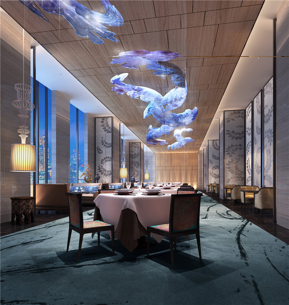 寧夏華祺國際五星級(jí)酒店裝修設(shè)計(jì)案例效果圖