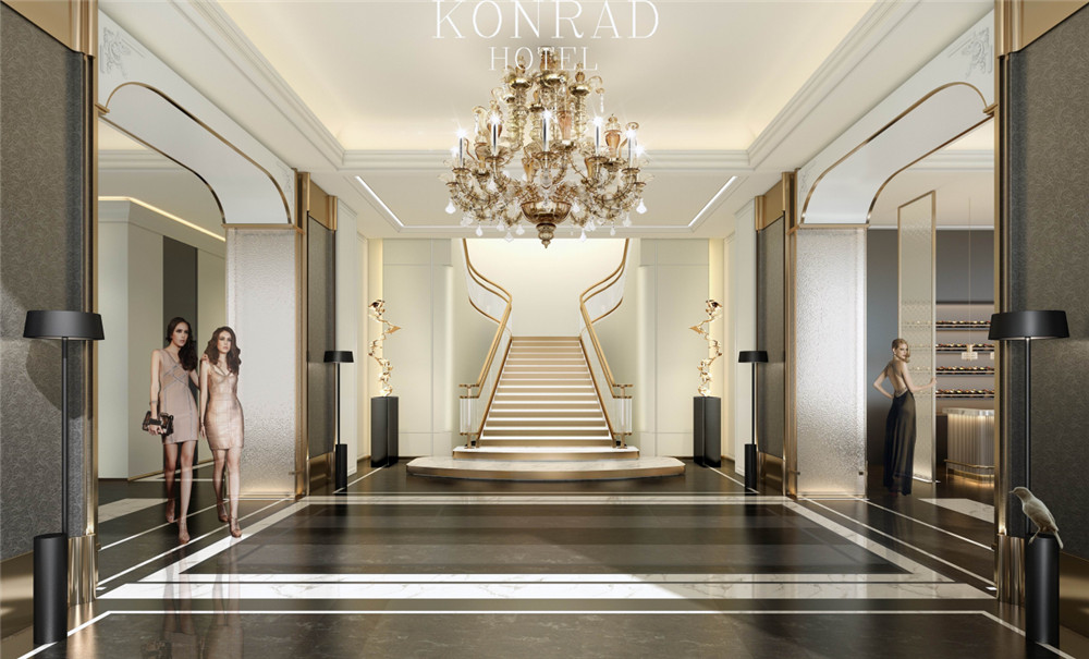 港麗輕奢風精品酒店設計裝修效果圖