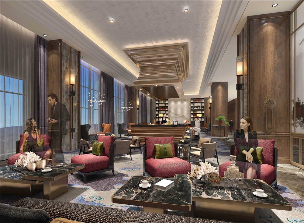 陜西洛南華陽國際飯店五星級裝修設計案例