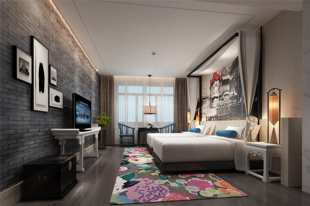 陜西洛南華陽國際飯店五星級裝修設計案例