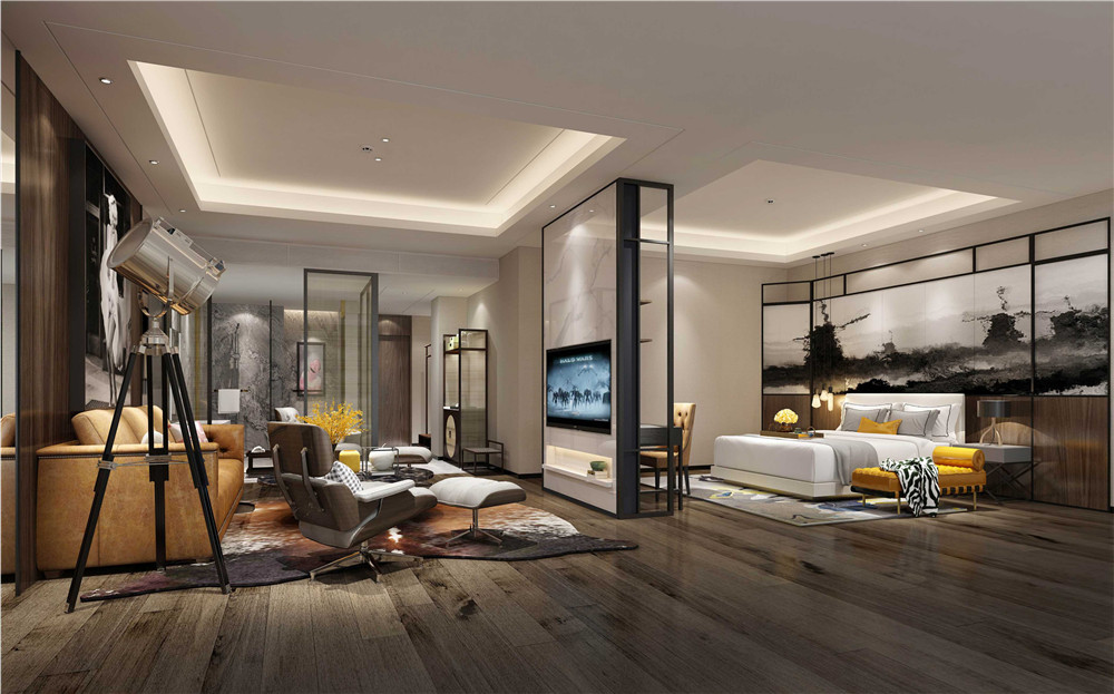 陜西洛南華陽國際飯店五星級裝修設計案例