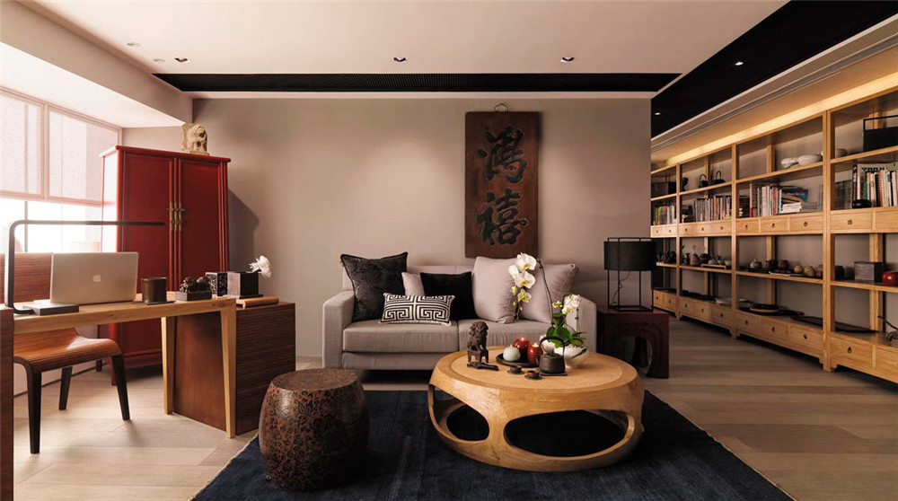 鄭州中式禪意辦公室裝修公司設計案例