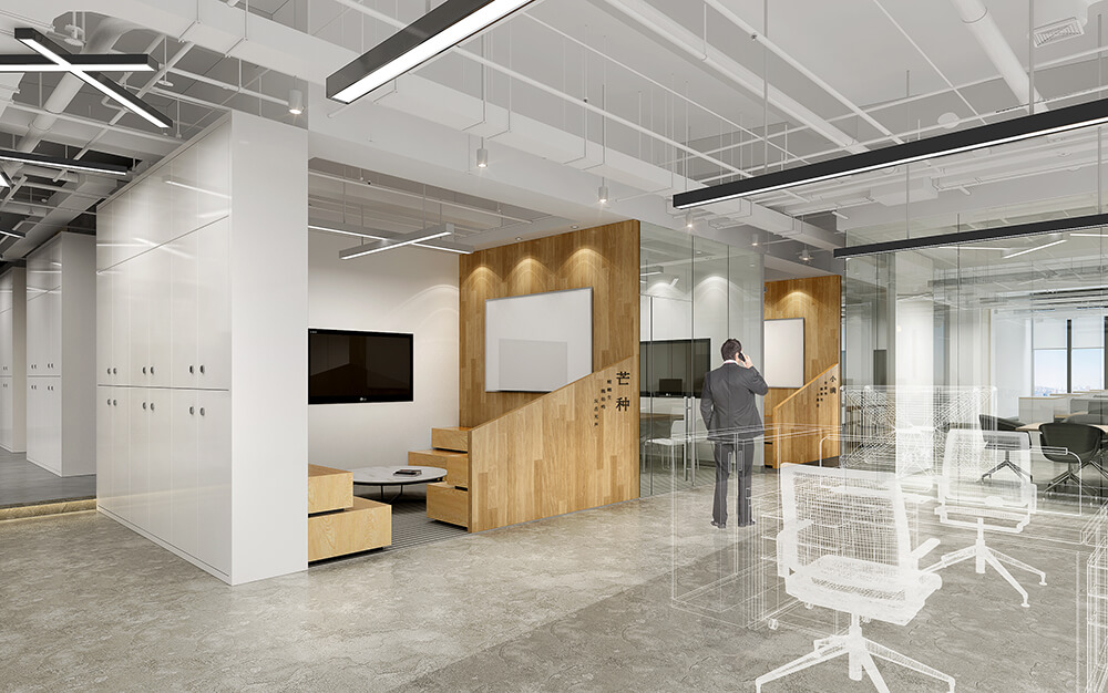 鄭州智慧樹教育集團辦公室裝修公司設計案例