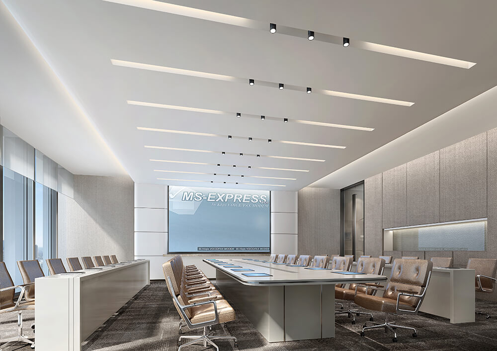 鄭州華潤置地公司辦公室裝修公司設計案例