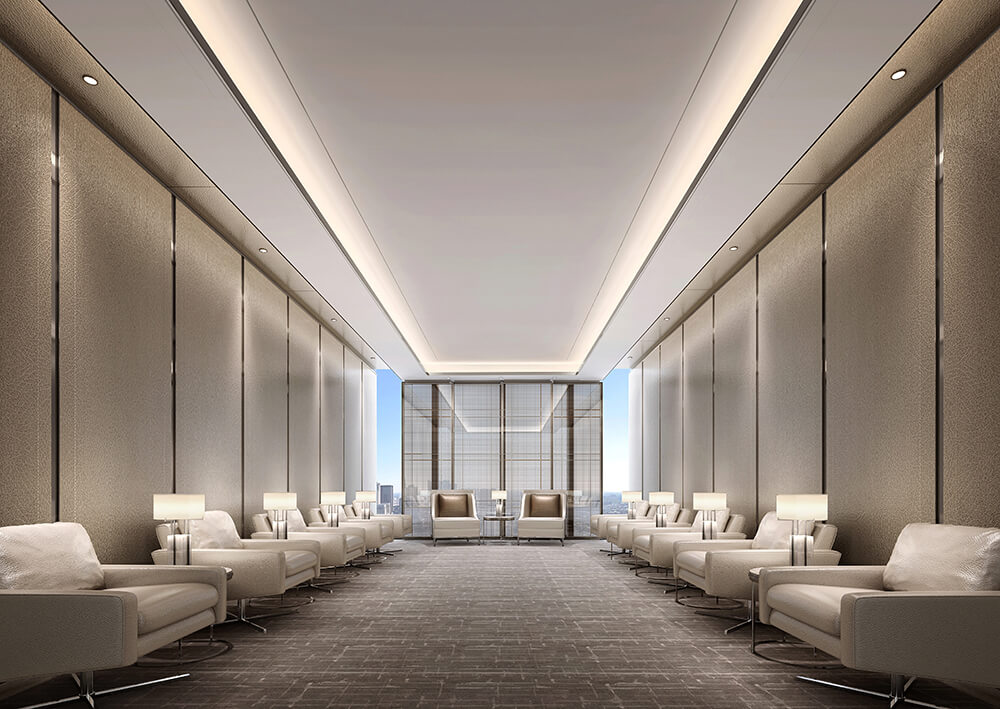 鄭州華潤置地公司辦公室裝修公司設計案例