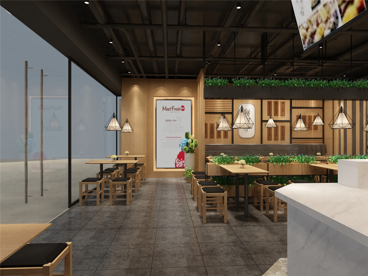 鄭州鮮芋仙甜品店面裝修設(shè)計(jì)效果圖