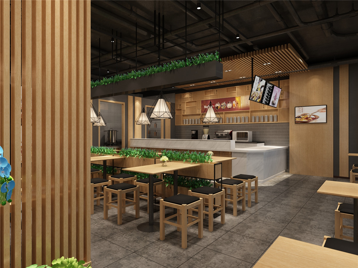 鄭州鮮芋仙甜品店面裝修設(shè)計(jì)效果圖