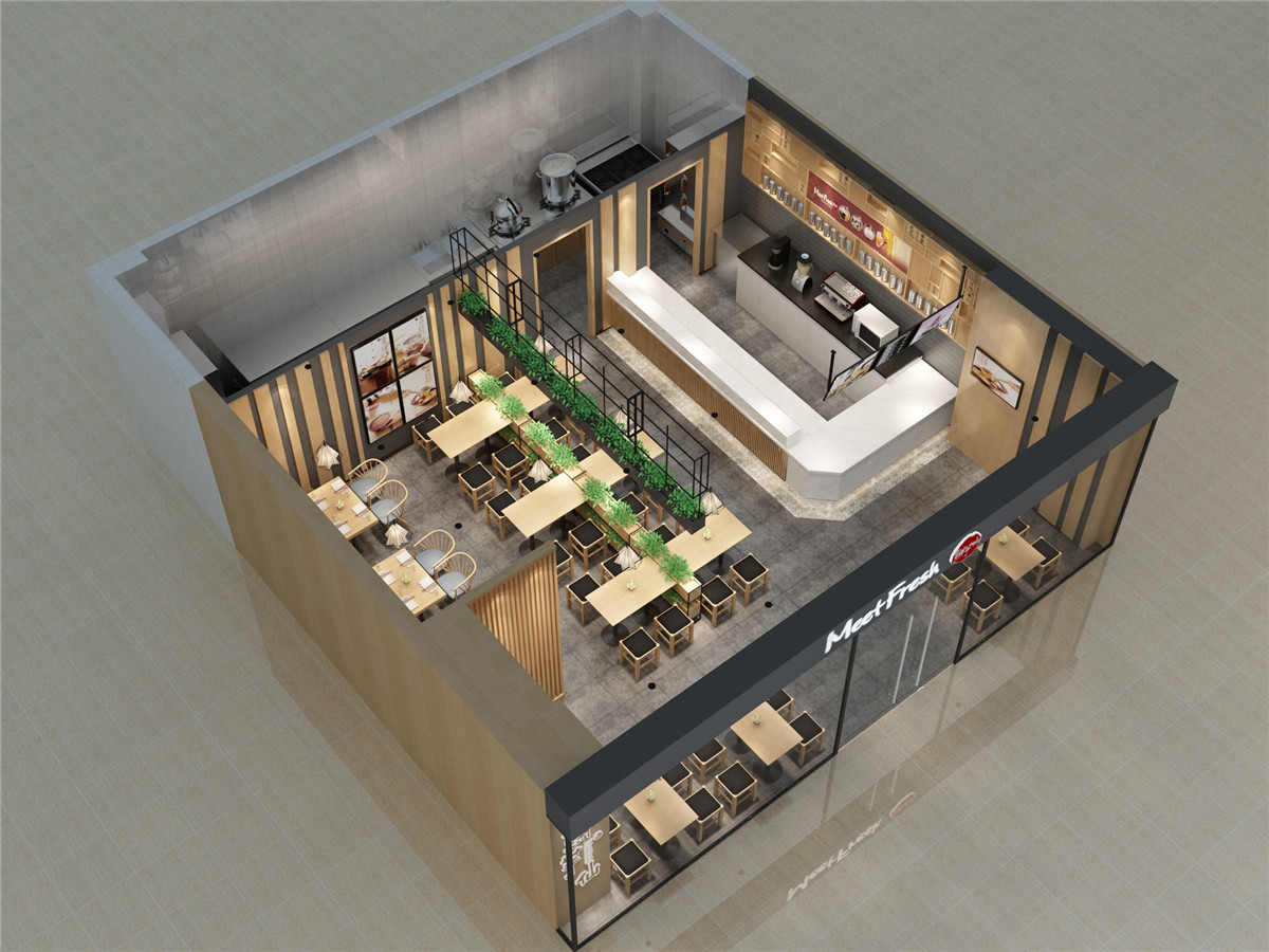 鄭州鮮芋仙甜品店面裝修設(shè)計(jì)效果圖