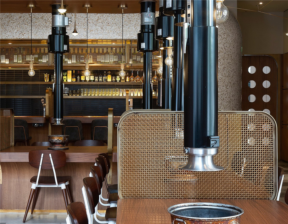 鄭州精致工業(yè)風燒烤店裝修設(shè)計案例