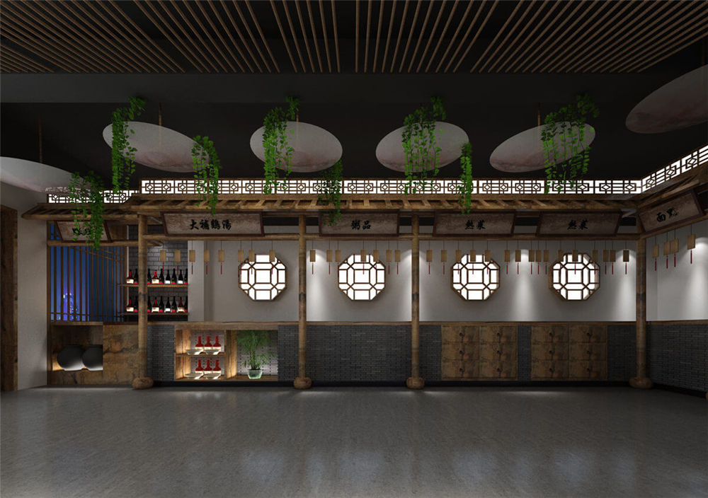 鄭州兗州夫子雞餐飲店裝修公司設(shè)計案例