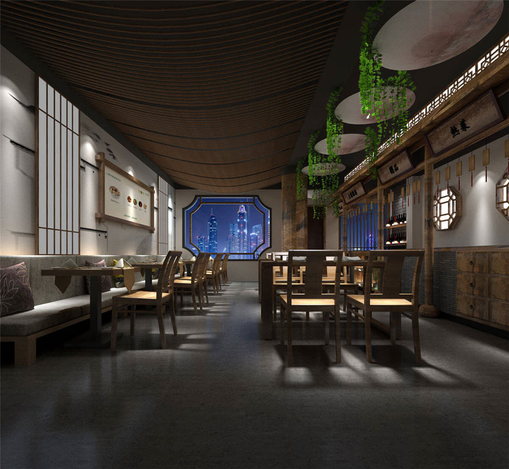 鄭州兗州夫子雞餐飲店裝修公司設(shè)計案例