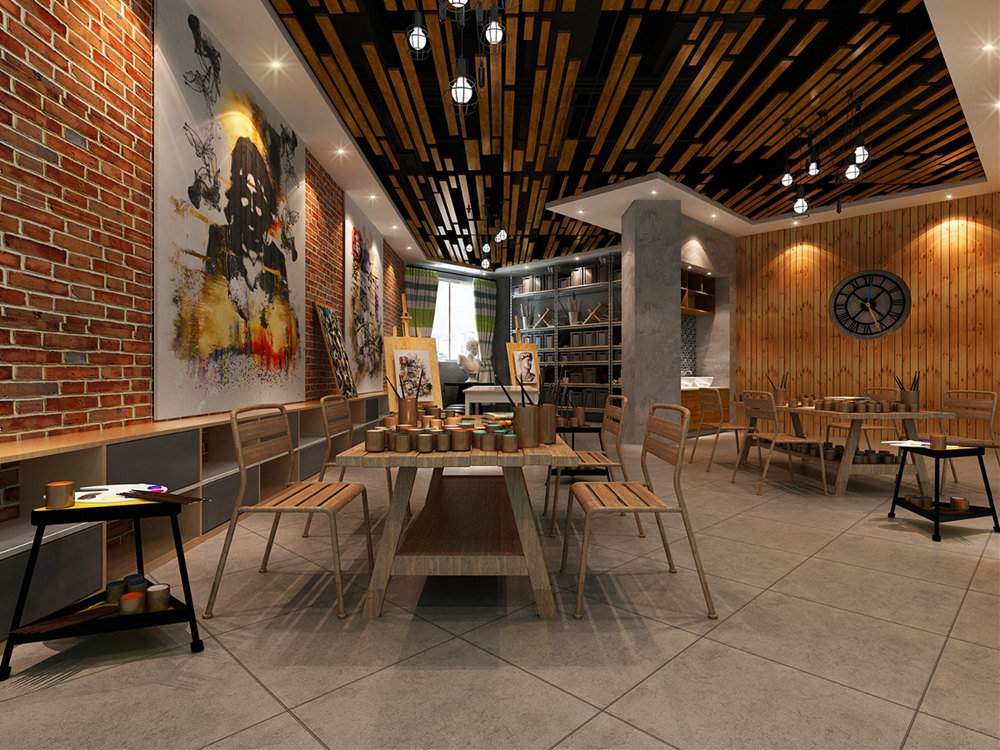 鄭州藝術培訓機構設計公司裝修案例