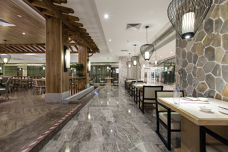 鄭州乾園中餐廳裝修公司設計案例