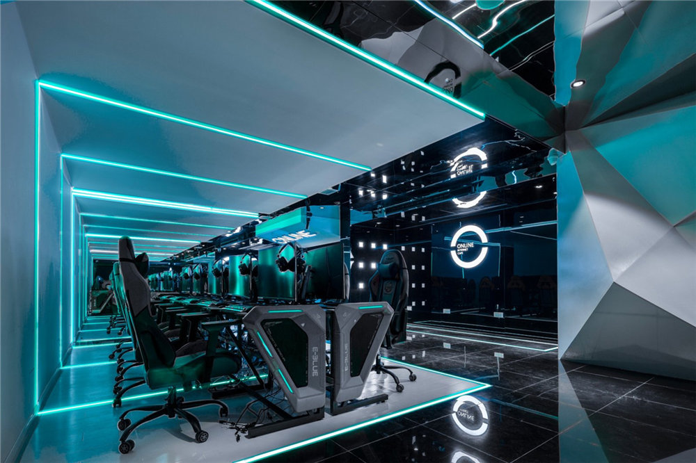 鄭州ON LINE 電競館裝修公司設計案例