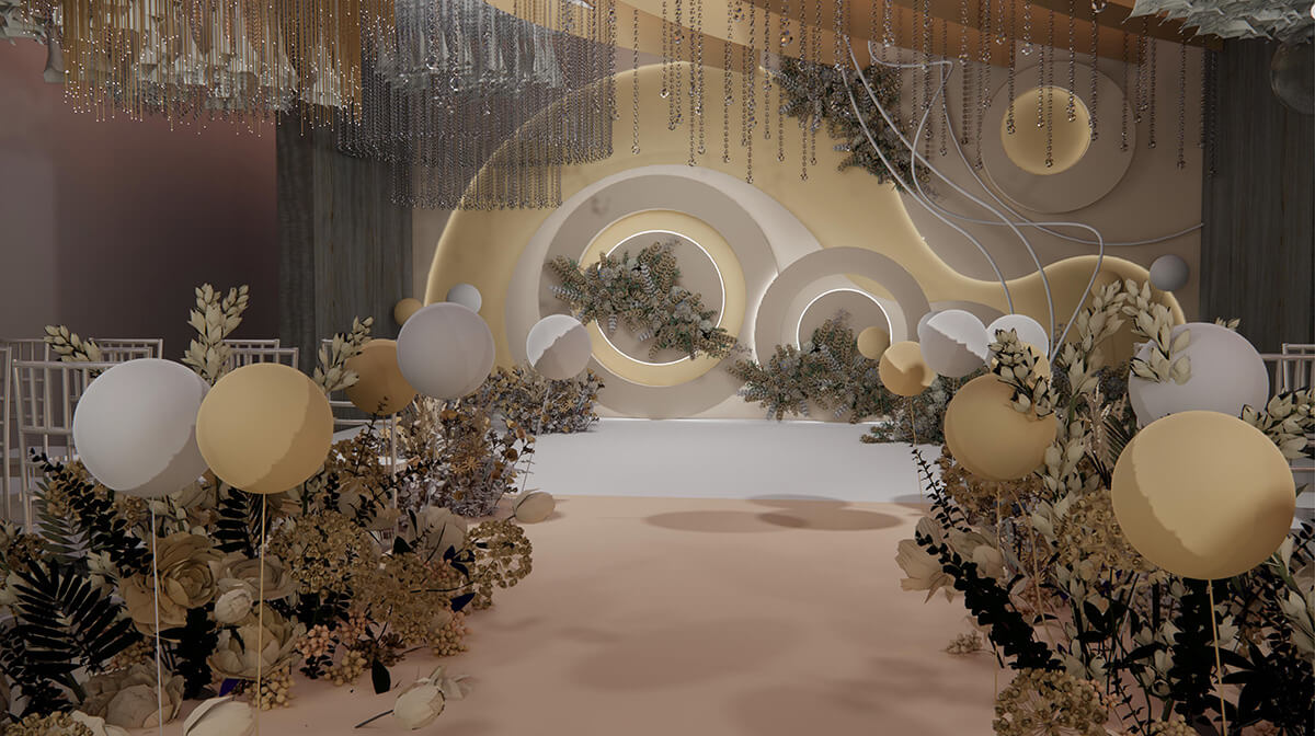 鄭州婚禮堂婚宴酒店設(shè)計公司裝修案例