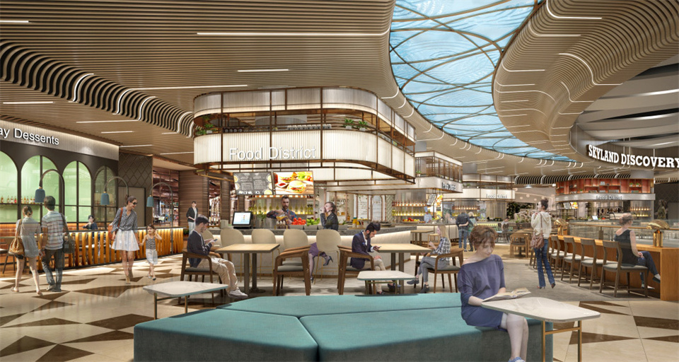 鄭州美食廣場設(shè)計公司食通天美食市集裝修案例(圖6)