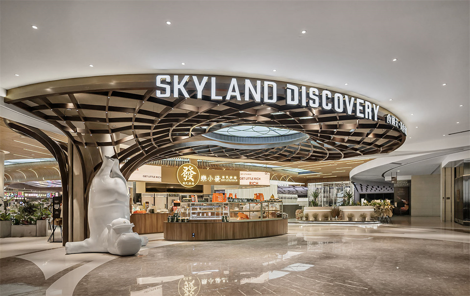 鄭州美食廣場設(shè)計公司食通天美食市集裝修案例(圖11)