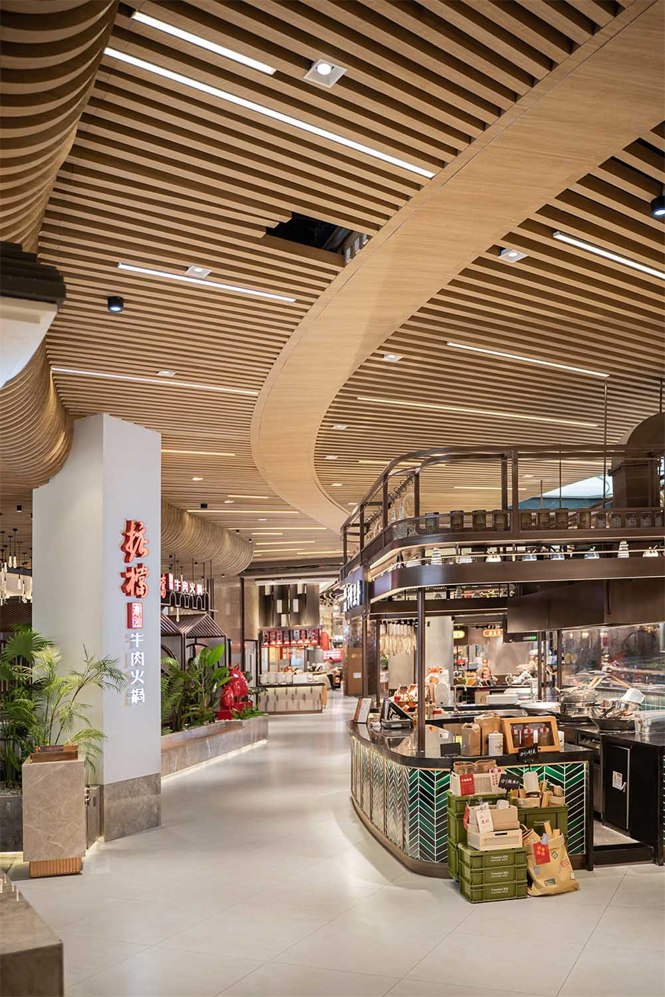 鄭州美食廣場設(shè)計公司食通天美食市集裝修案例(圖19)