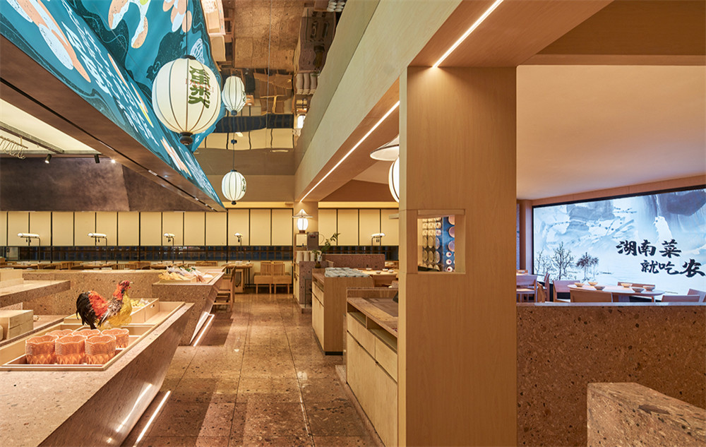 農(nóng)耕記土潮風(fēng)特色湖南菜餐廳裝修設(shè)計(jì)方案(圖3)