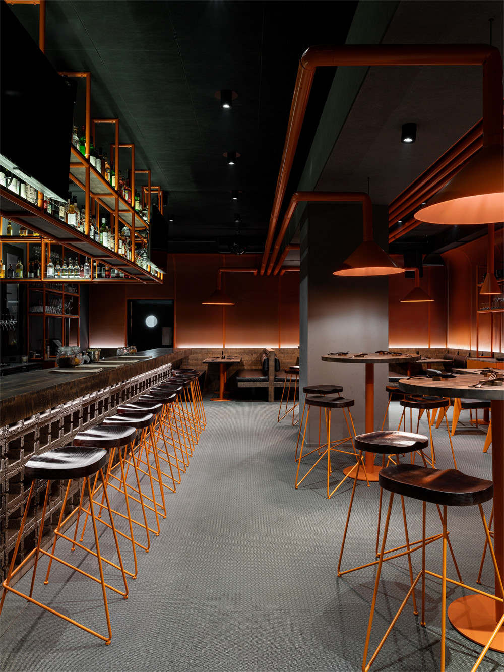 金屬工業(yè)風(fēng)牛肉投幣燒烤店裝修設(shè)計方案(圖3)