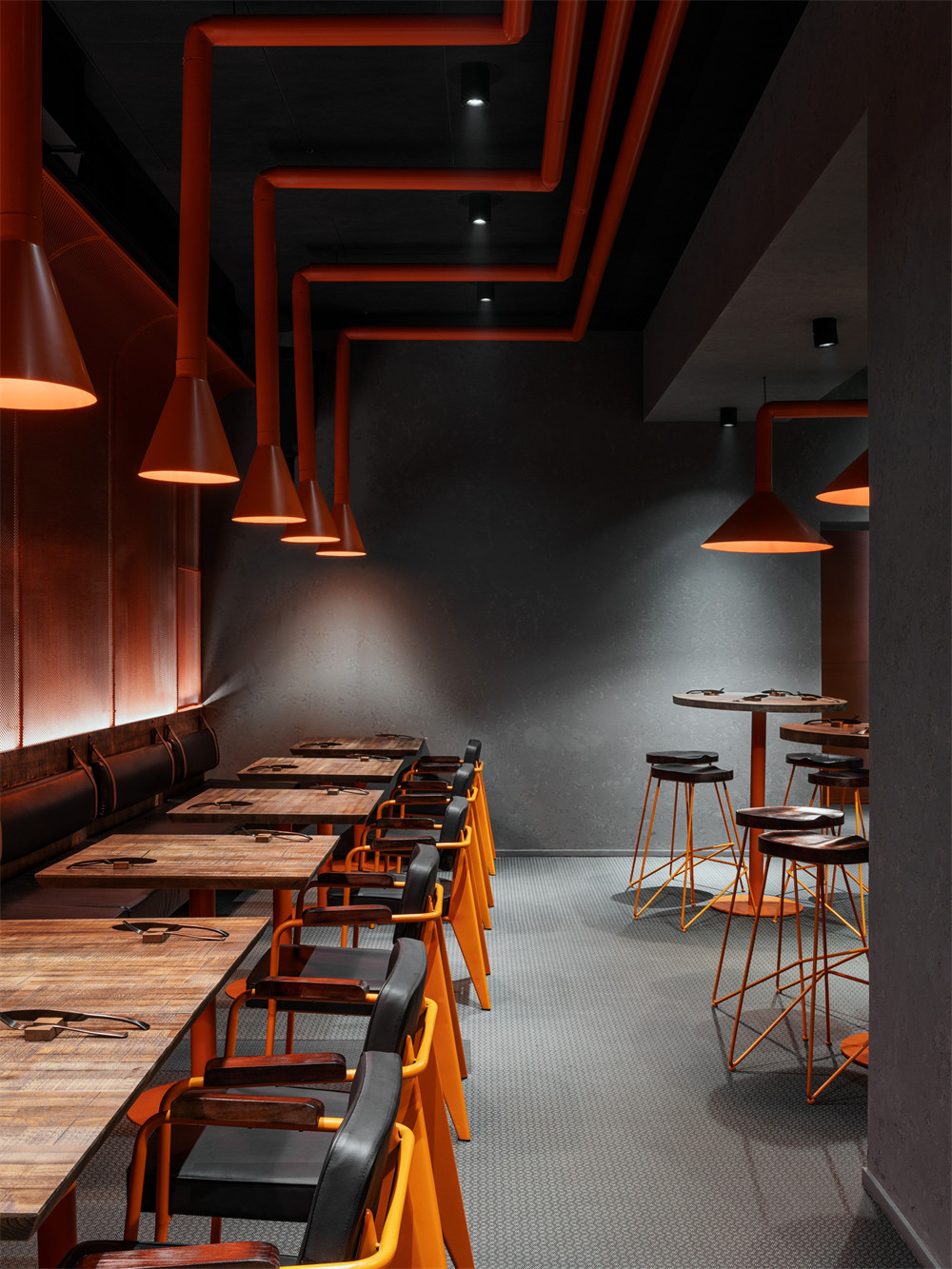 金屬工業(yè)風(fēng)牛肉投幣燒烤店裝修設(shè)計方案(圖10)