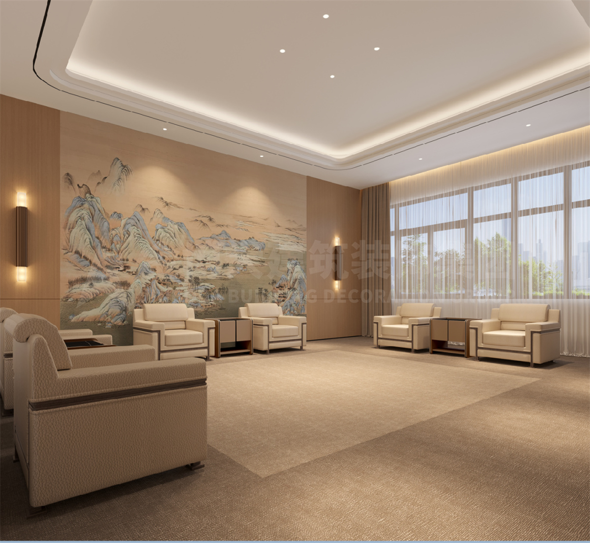 新鄉(xiāng)衛(wèi)華集團辦公樓裝修設計