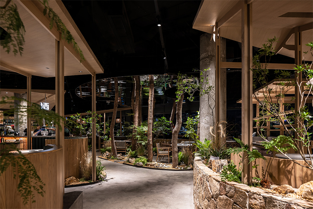 迷霧森林場景   翠焱成都火鍋店裝修設(shè)計(jì)方案(圖3)