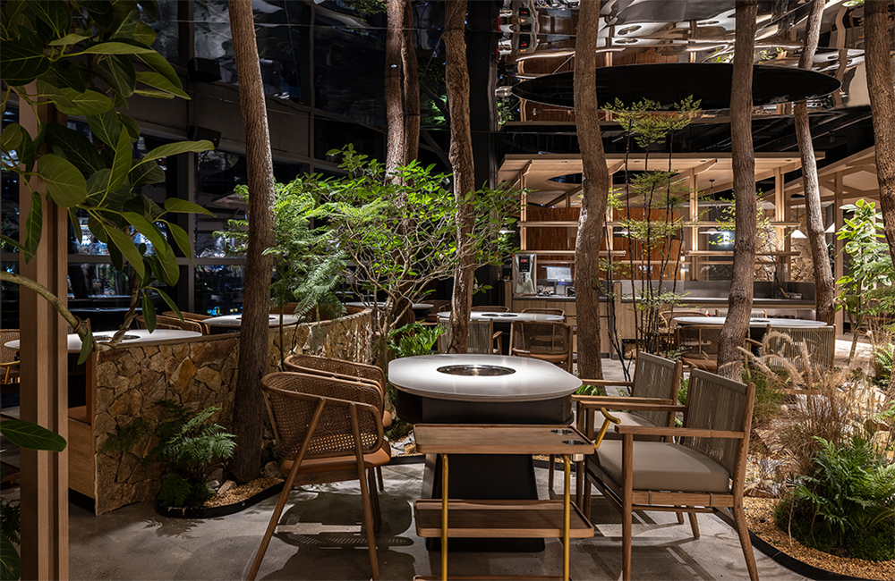 迷霧森林場景   翠焱成都火鍋店裝修設(shè)計(jì)方案(圖6)