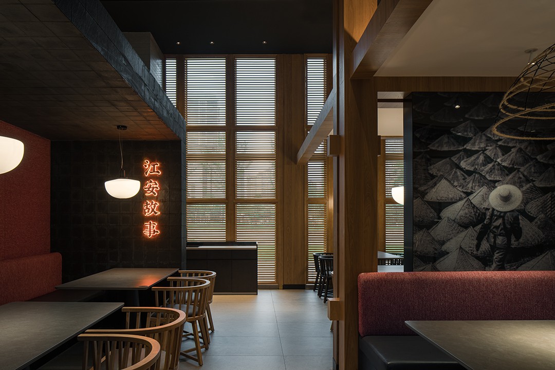 鄭州金博大推薦席萃小廚川菜館裝修設計方案(圖5)