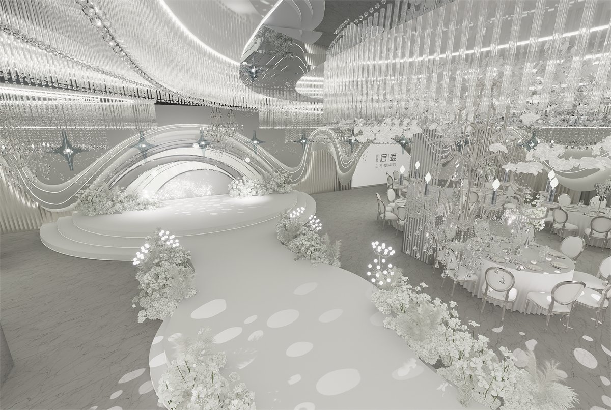 鄭州啟愛(ài)禮宴多色系婚禮堂裝修設(shè)計(jì)