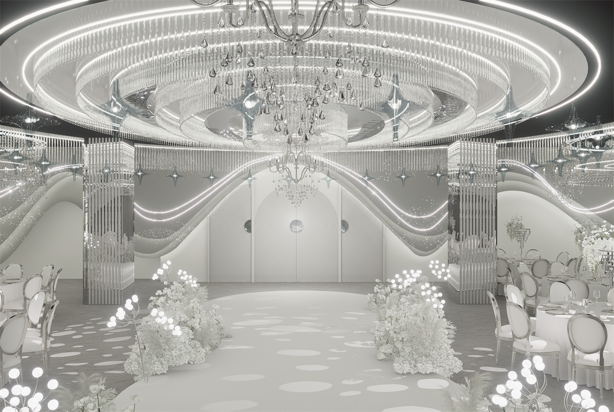 鄭州啟愛(ài)禮宴多色系婚禮堂裝修設(shè)計(jì)